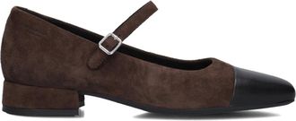 Vagabond Bruine Su&egrave;de Ballerina met Gesp - Dames - Pumps - Bruin - 40 EU - Su&egrave;de - Schoenen