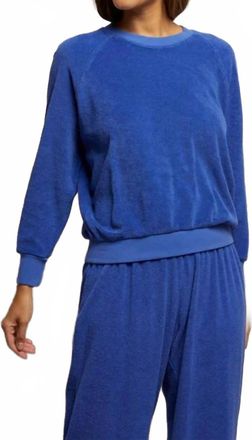 perfectwhitetee Saylor Crew Sweatshirt In Violet Blue