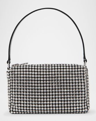 Alexander Wang Rhinestone Chain-Mesh Medium Pouch Shoulder Bag