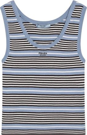 Prada Sleeveless Tops, female, Multicolor, Size: M Sleeveless Top