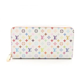 Louis Vuitton Multi-Color White Coated Canvas Long Wallet (Bi-Fold) (Pre-Owned)