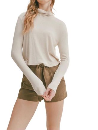 Sadie & Sage Smores Turtleneck In Cream