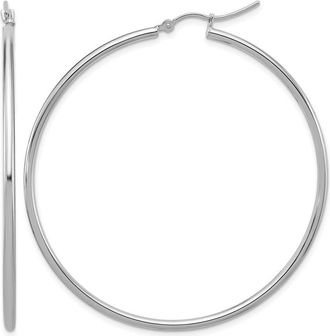 Diamond2Deal 10K Gold Round Shape Hinged Hoop Earrings
