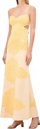 Alexis Rayana Fitted Midi Dress In Yellow