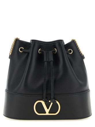 Valentino Garavani Black Lamb Leather Crossbody Womens Bag