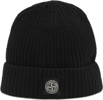 Stone Island Berretto a coste - Nero