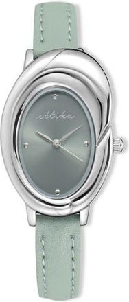 Ettika Bubble Dome Leather Strap Watch in Seafoam at Nordstrom Rack