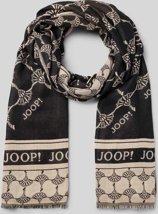 Joop Schal mit Label-Print in Black, Größe 1