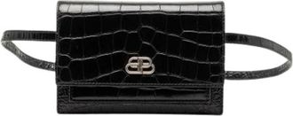Balenciaga Pre-owned Belt Bags, female, Black, Size: ONE SIZE Pre-owned Embossed Leather Belt Bag