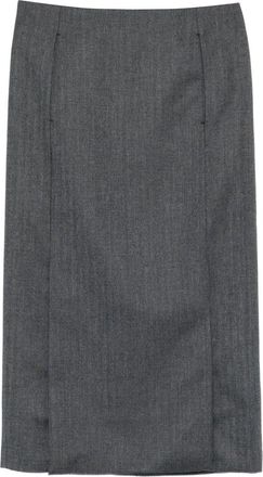 Entire studios Tailored Midi Skirt Dark Grey