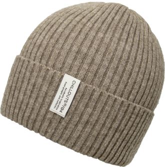 Chillouts Beanie CHILLOUTS Tomke Hat, Damen, beige, Feinstrick, Materialmix, mehrfarbig, M&uuml;tzen Beanie, hochwertige Rippstrickbeanie