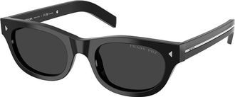 Prada PR C09SF Asian Fit Polarized 16K08G Mens Sunglasses Black Size 52