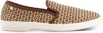 Rivieras Shoes Classic Woven Leatherette Slip-On Loafer in Brown at Nordstrom, Size 45