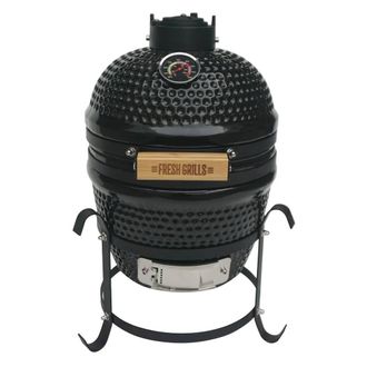 MonsterShop Kamado BBQ Grill - 13 in Black