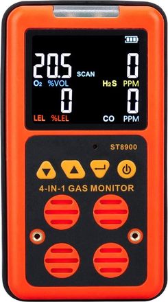 OEM Detector De Gas, Detector De Gas Combustible - Analizador De Gases 4 En 1 (o2, H2s, Co2, Lel) - Detector De Fugas De Gas Combustible Duradero