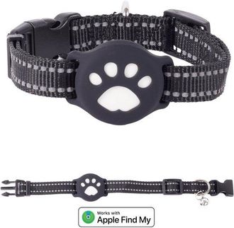 OEM Localizador Gps Para Gatos, Resistente Al Agua Ip68, Bater&iacute;a Cr2032 (m&aacute;s 1 A&ntilde;o), Collar Nailon Ajustable, Circunferencia Cuello: 28-39 Cm, Negro