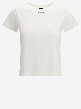 Pinko Pinko Basic Baumwoll-T-Shirt mit Logo