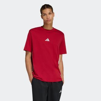 adidas T-Shirt ADIDAS SPORTSWEAR M 3S SJ T, Herren, Gr. XXL, active maroon, wei&szlig;, Obermaterial: 100% Baumwolle, normal, Rundhals, Shirts T-Shirt, mit Rundhal