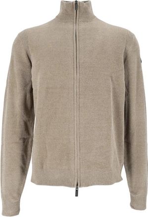 Roberto Ricci Design Velvet Full Zip Knit - Heren - Vesten - Beige - M - Polyester - Truien & Vesten
