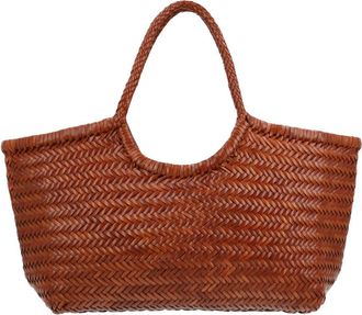 Dragon Diffusion Nantucket Large Woven Herringbone Leather Tote Bag