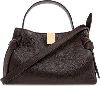 Yuzefi Tassen, Dames, Bruin, ONE Size, Leer, Handtas Gyoza Mini