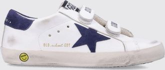 Golden Goose Sneakers Old School da bambino in pelle e suede con chiusura a strappo