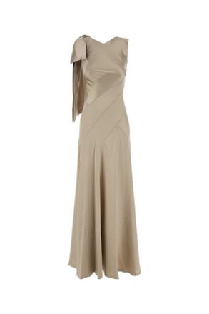 Maison Margiela Sand Satin Long Dress
