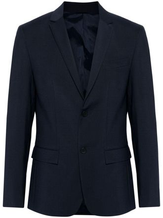 Calvin Klein twill-weave single-breasted blazer - men - Polyester/Wool/Spandex/Elastane/Polyester/Spandex/Elastane - 48 - Blue