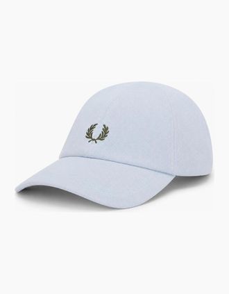 Fred Perry Mens Fred Perry Piqu&eacute; Classic Cap Dusky Blue/Laurel Wreath Green - Size: ONE size