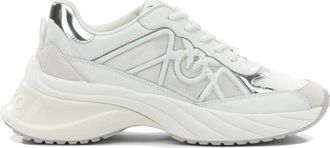 Pinko Logo-applique Sneakers - Dames - Sneakers - Wit - 35 EU - Leer - Schoenen
