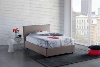 Talamo Italia Talamo Italia - Cama De Plaza Y Media Ashasa, Cama Contenedor Con Revestimiento De Tela, 100% Made In Italy, Apertura Frontal, Adecuado Para Colch&oacute;n C