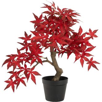 Nearly Natural 20-in Autumn Maple Artificial Bonsai Tree in Red at Nordstrom