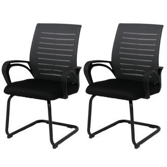 Hhg Juego De 2 Sillas De Comedor Hhg-584, Con Reposabrazos, Tapizadas En Tela (250 G/m&sup2;) Mvg, Gris, Estructura Negra