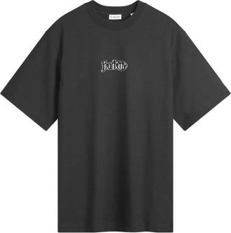 Burberry Mens Coal Flocked-Logo T-Shirt, Size XX-Small