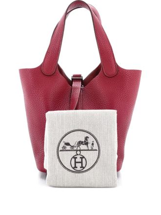 Herm&egrave;s Picotin Lock Bag Clemence PM bucket bag - women - Calf Leather - One Size - Red