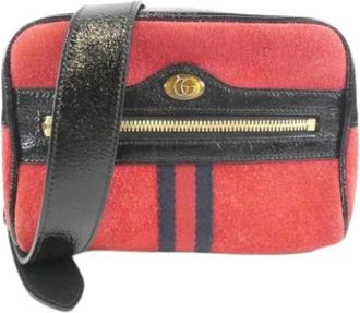 Gucci Pre-owned Vintage Belt Bag - Dames - Vintage Heuptassen - Rood - ONE Size - Leer - Vintage