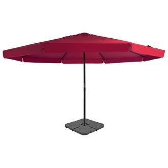 vidaXL Sombrilla De Jard&iacute;n Con Base Port&aacute;til Rojo Vidaxl