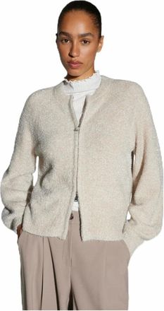 OPUS Dosmic Cardigan - Dames - Truien - Wit - Maat: XS Leer