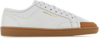 Saint Laurent White Leather Sneakers