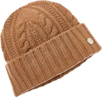 Bruno Magli Chunky Cable Cuffed Cashmere Hat