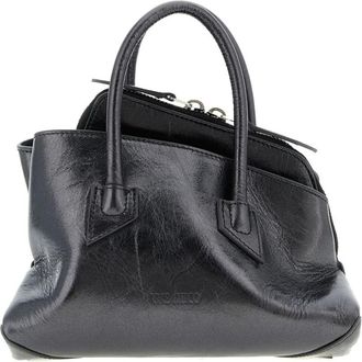 The Attico La Passeggiata mini-shopper met logo-reli&euml;f - Zwart