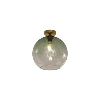 QAZQA L&aacute;mpara techo Art D&eacute;co lat&oacute;n cristal verde