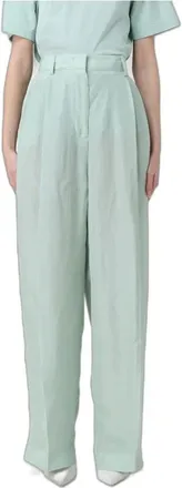 Fabiana Filippi Broeken, Dames, Groen, M, Viscose Acetate Broek