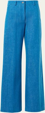 Akris Finnian Wide-Leg Denim Pants
