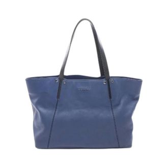 Bulgari Pre-owned Tote Bags, male, Blue, Size: ONE SIZE Pre-owned Octo Leather Tote Bag
