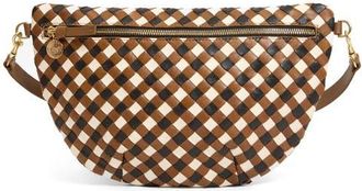 Clare Vivier Grande Woven Leather Belt Bag in Oat Multi at Nordstrom