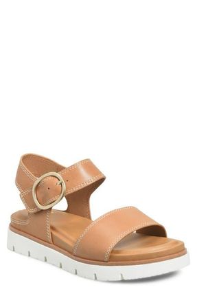 S&ouml;fft Gweneth Ankle Strap Platform Sandal in Caramel at Nordstrom, Size 6.5