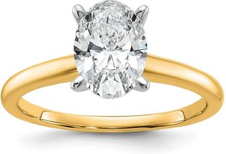 Diamond2Deal 14k Yellow Gold 1 1/2 Ct Certified Lab Grown Diamond Solitare Engagement Ring