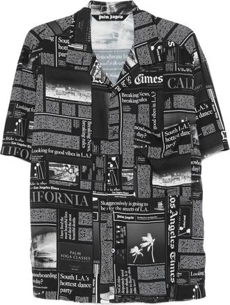 Palm Angels Newspaper-print Shirt