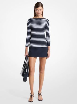Michael Kors Striped Boatneck Top